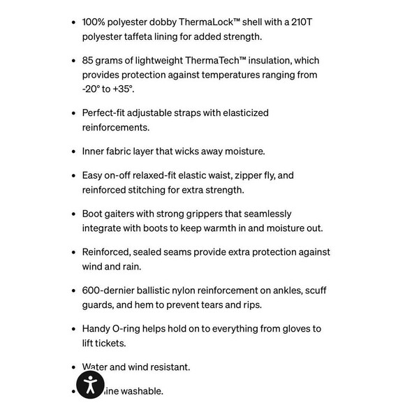 ARCTIX Youth Insulated Snow Bib Overalls Blue  Size M - Picture 14 of 14